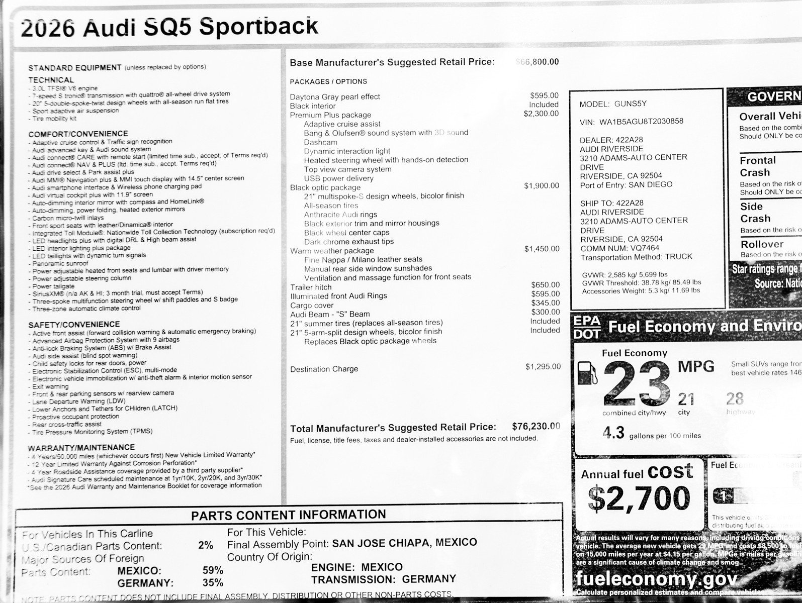 New 2026 Audi SQ5 Premium Plus AWD/4WD image 23
