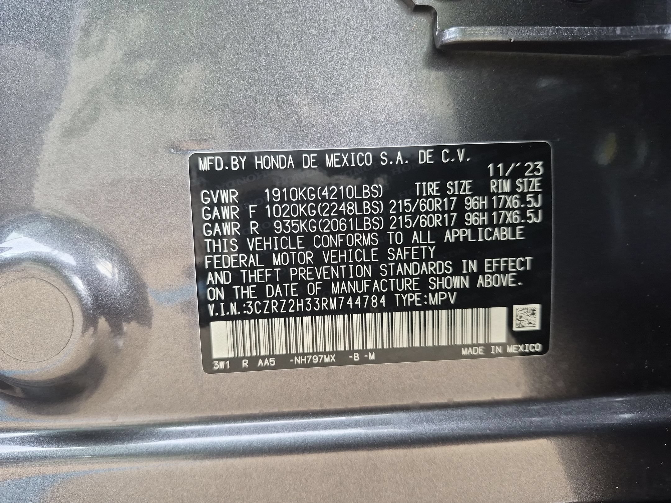Certified 2024 Honda HR-V LX image 33