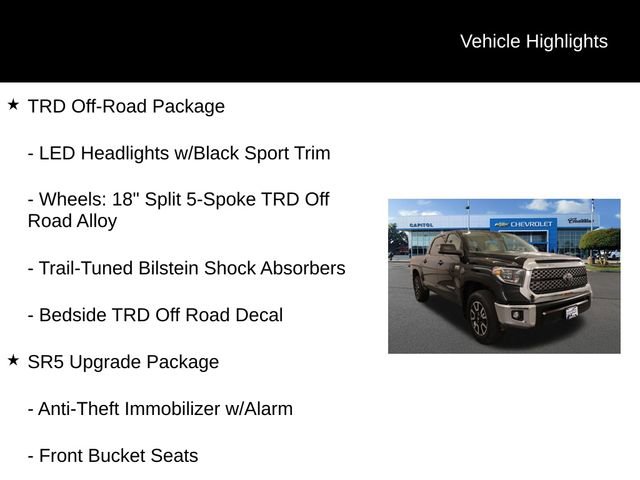 Used 2020 Toyota Tundra SR5 w/ TRD Off-Road Plus Package image 2