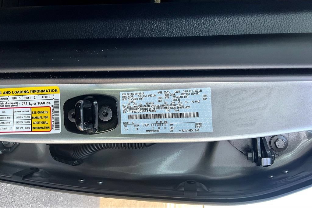 Used 2025 Ford F150 XLT w/ Equipment Group 302A MID AWD/4WD image 12