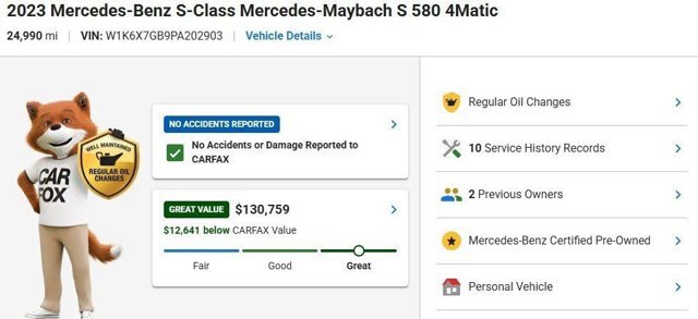Certified 2023 Mercedes-Benz Maybach S 580 4MATIC image 3