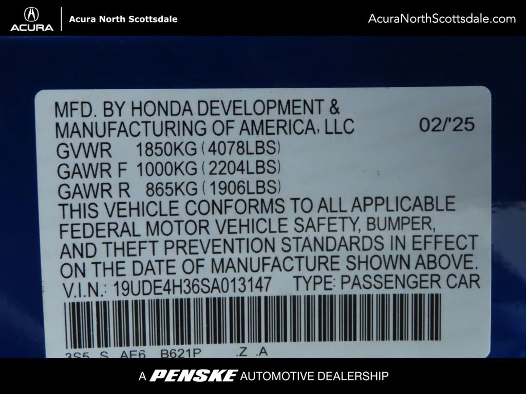 Certified 2025 Acura Integra A-Spec image 36