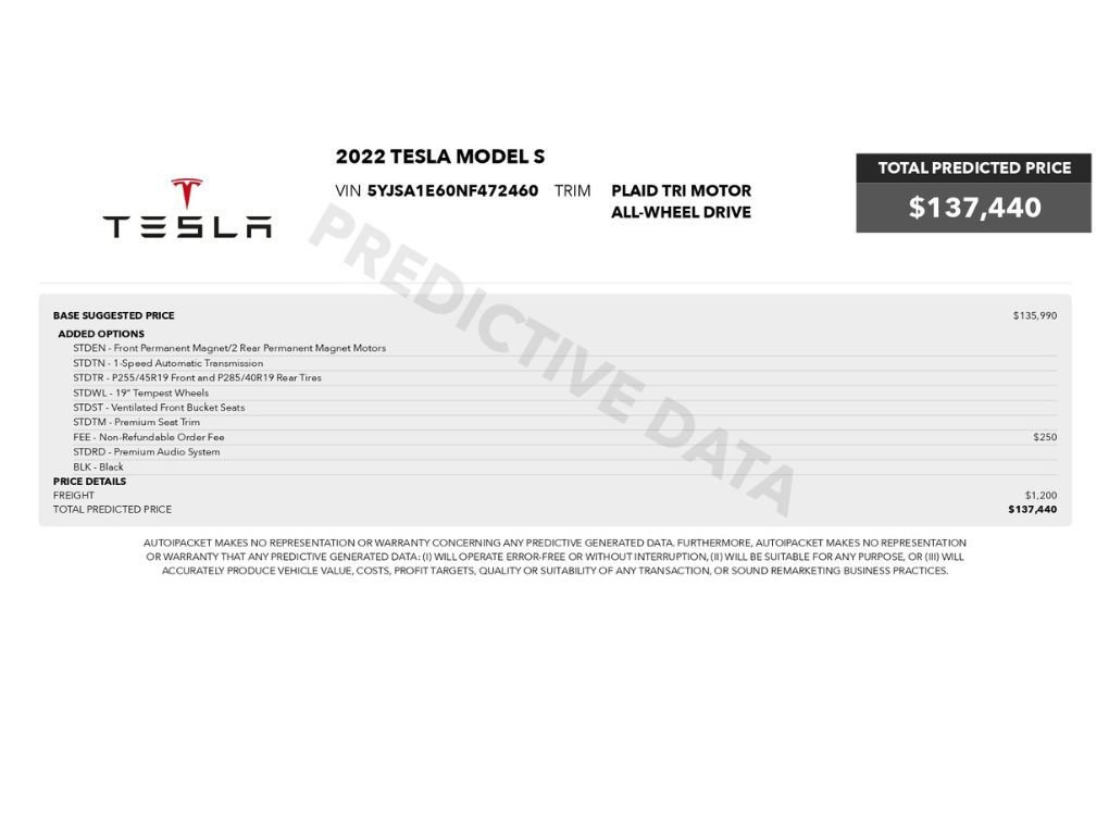 Used 2022 Tesla Model S Plaid AWD/4WD image 2