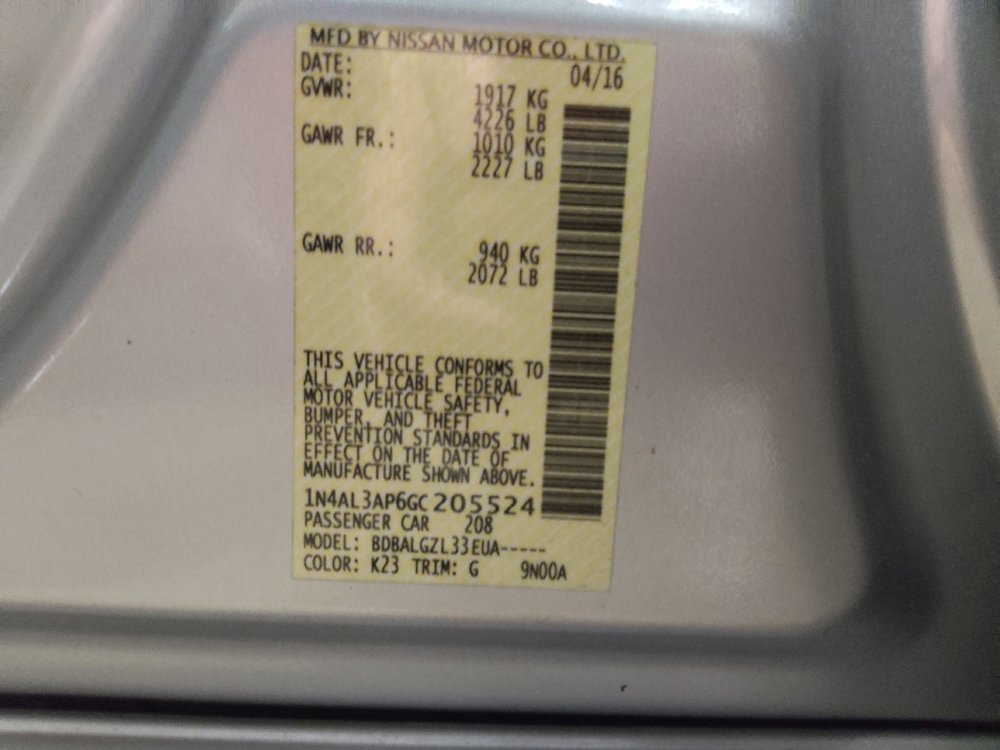 Used 2016 Nissan Altima 2.5 S w/ Power Driver Seat Package FWD image 33