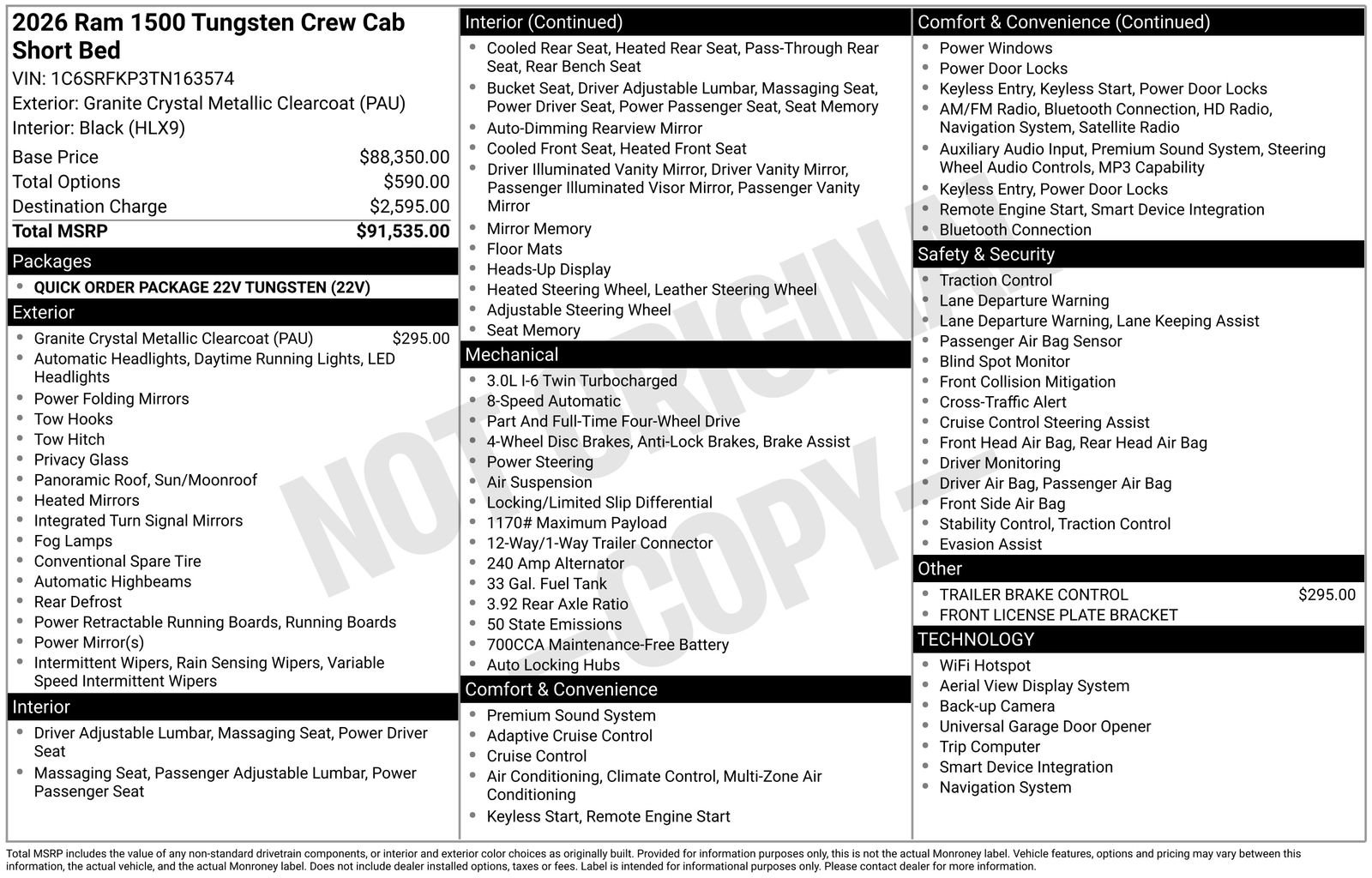New 2026 RAM 1500 Tungsten image 26