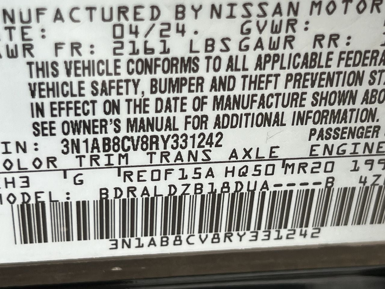 Used 2024 Nissan Sentra SV FWD image 27