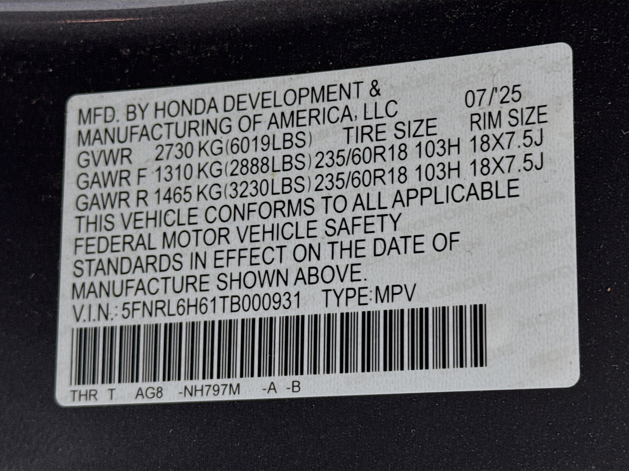 Certified 2026 Honda Odyssey EX-L image 33