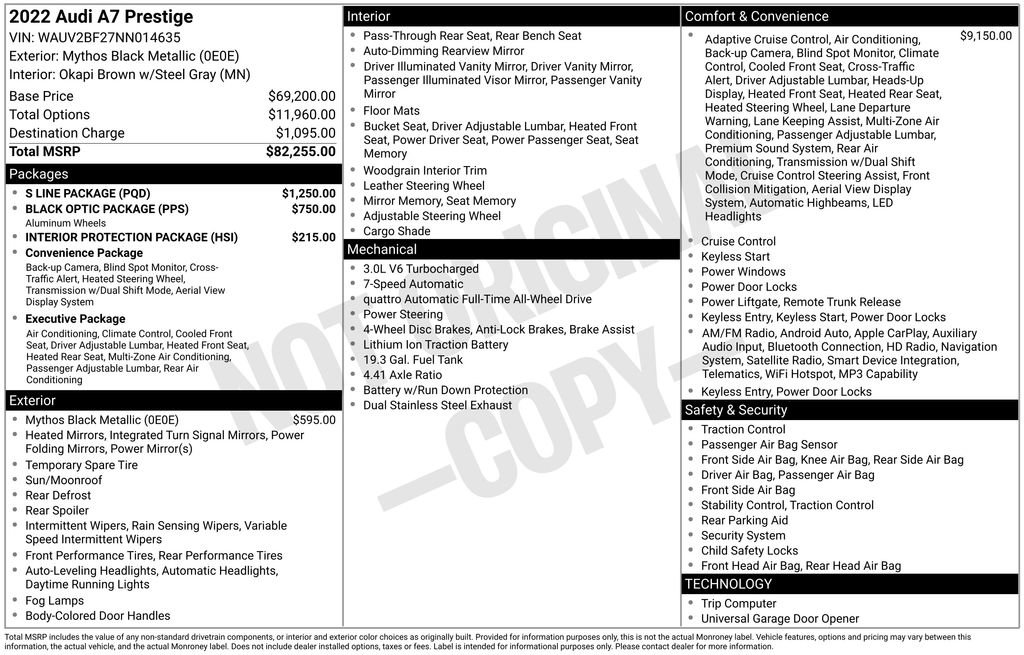 Used 2022 Audi A7 3.0T Prestige w/ S Line Package image 3