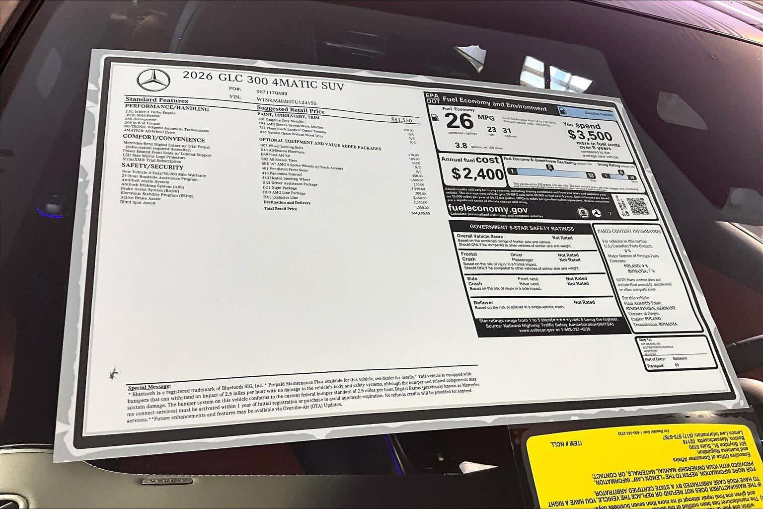 New 2026 Mercedes-Benz GLC 300 4MATIC image 18