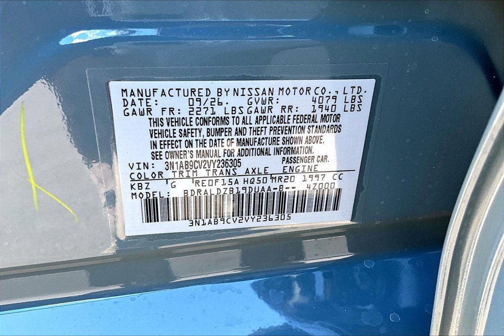 New 2027 Nissan Sentra SV w/ Floor Mat Package FWD image 13