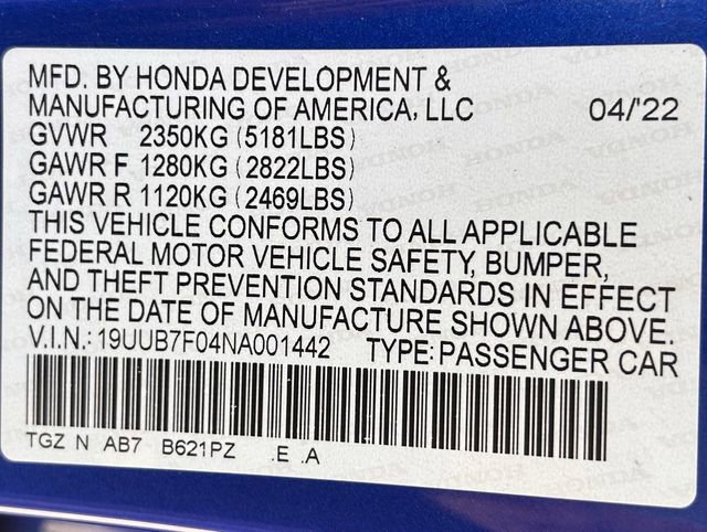 Used 2022 Acura TLX Type S image 36