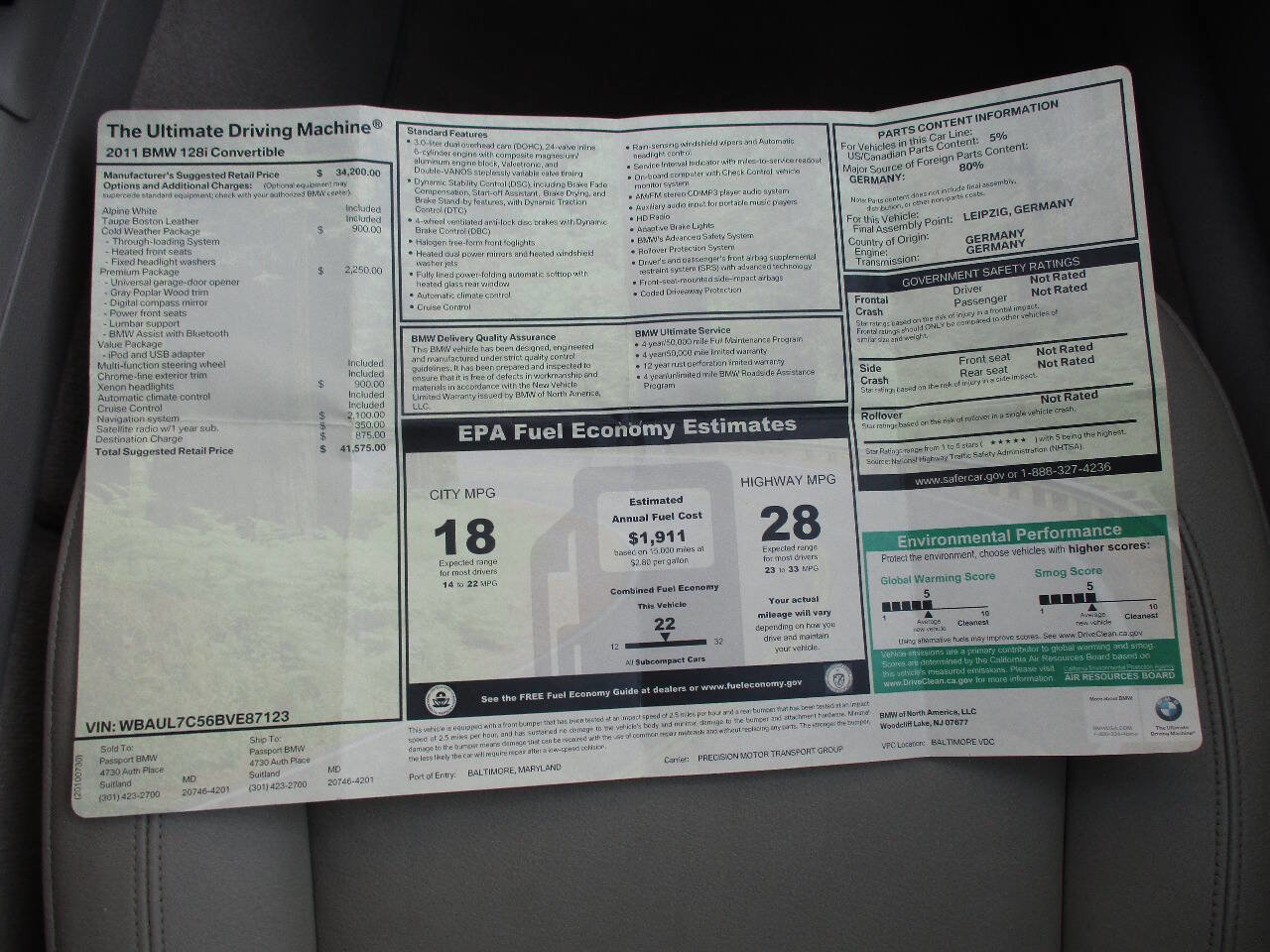 Used 2011 BMW 128i 128i 2dr Convertible image 89