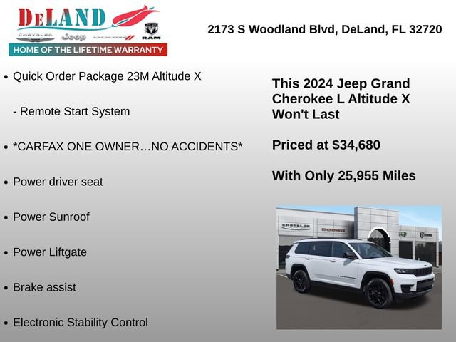 Used 2024 Jeep Grand Cherokee L Altitude AWD/4WD image 18