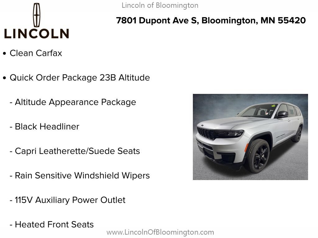 Used 2023 Jeep Grand Cherokee L Laredo AWD/4WD image 5