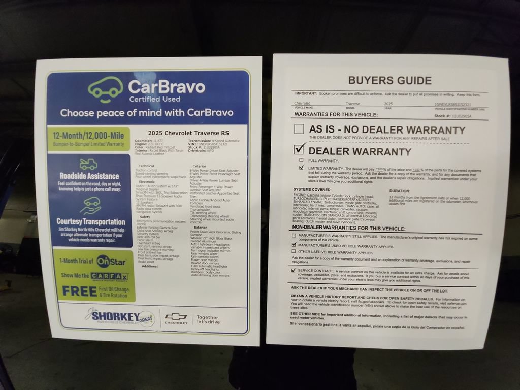 Certified 2025 Chevrolet Traverse RS AWD/4WD image 33