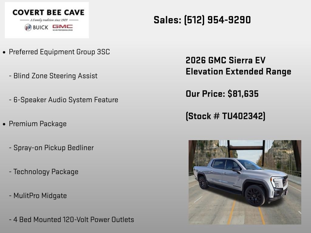 New 2026 GMC Sierra EV Elevation w/ Premium Package AWD/4WD image 12