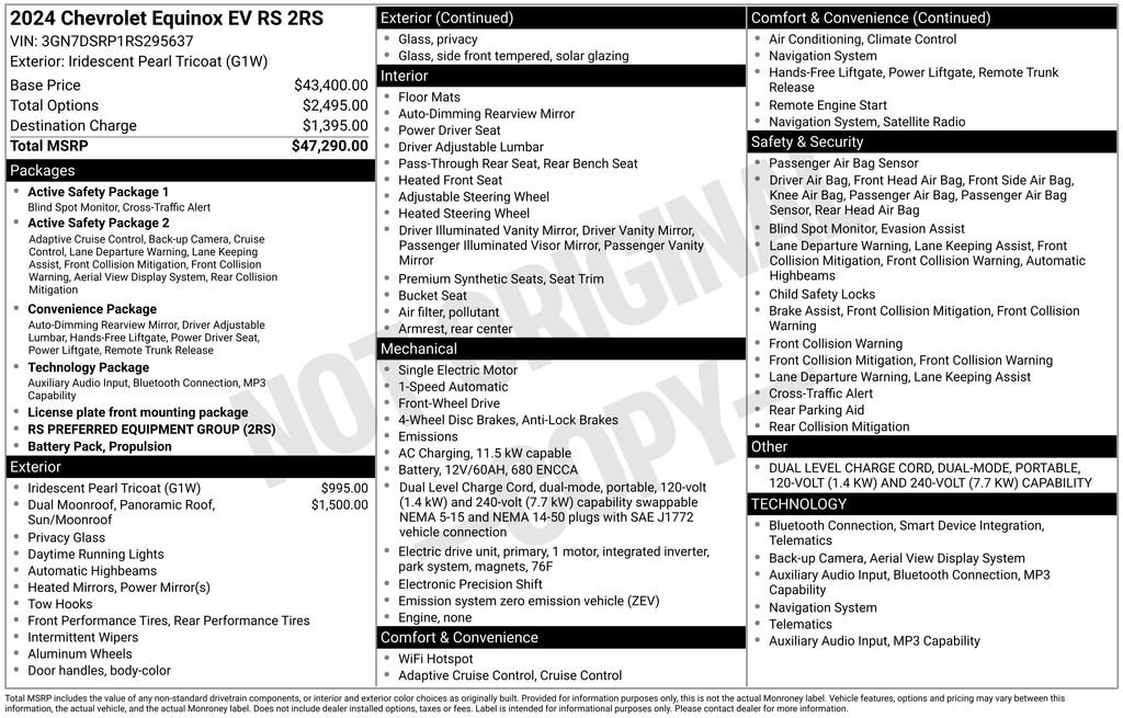 Used 2024 Chevrolet Equinox EV RS FWD image 6