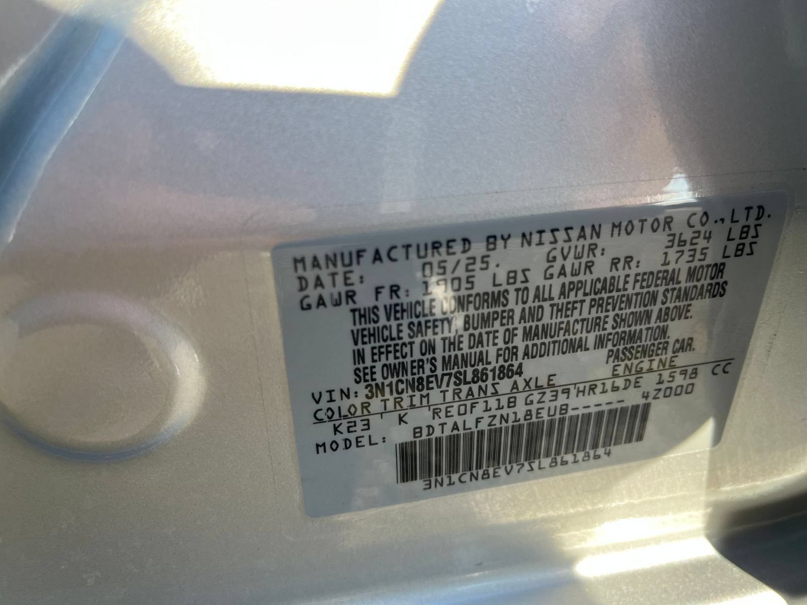 Used 2025 Nissan Versa SV FWD image 22