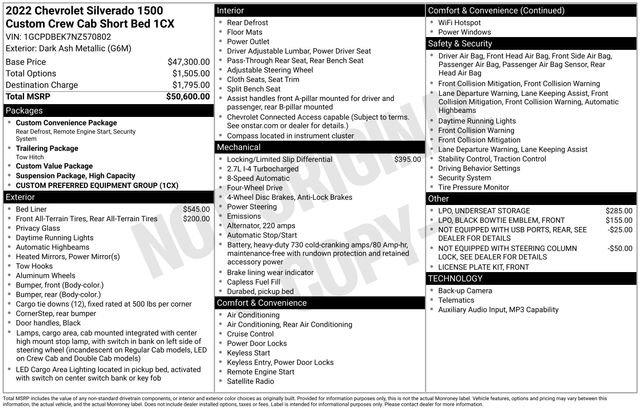 Used 2022 Chevrolet Silverado 1500 Custom image 24