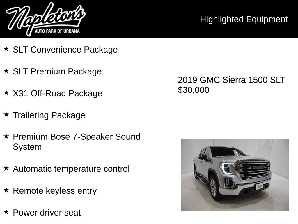 Used 2019 GMC Sierra 1500 SLT w/ SLT Premium Package image 15