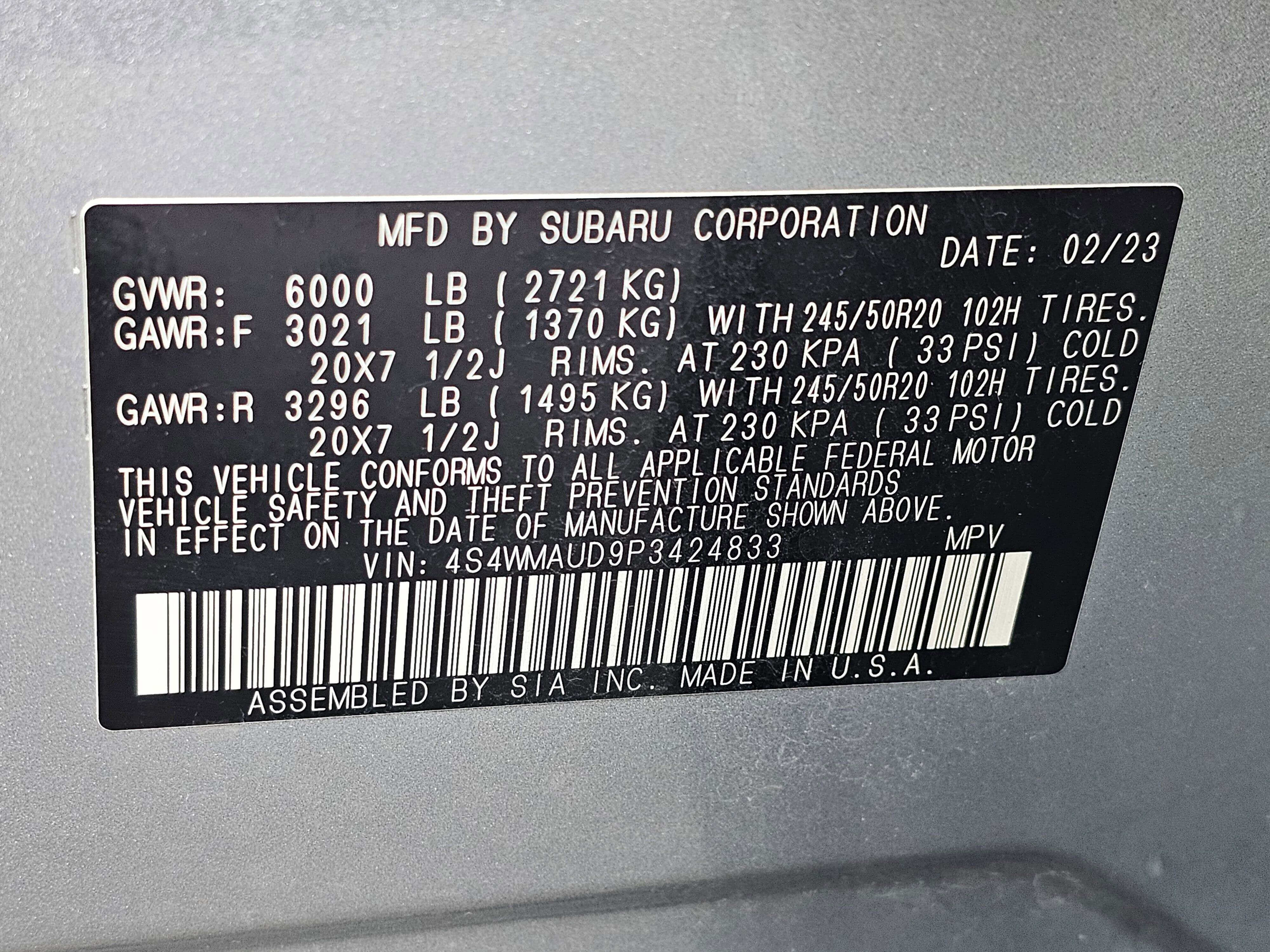 Used 2023 Subaru Ascent Limited w/ Technology Package AWD/4WD image 30