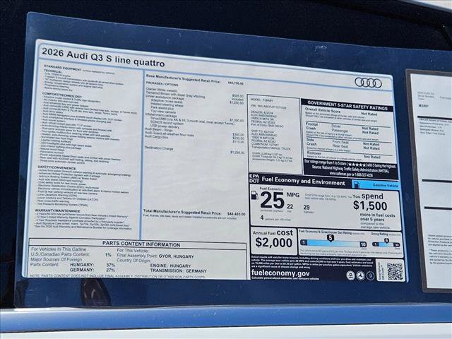 New 2026 Audi Q3 quattro 2.0T AWD/4WD image 17