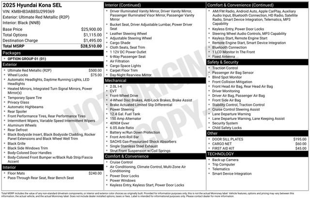 Certified 2025 Hyundai Kona SEL image 7