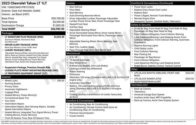 Used 2023 Chevrolet Tahoe LT w/ LT Signature Plus Package image 21