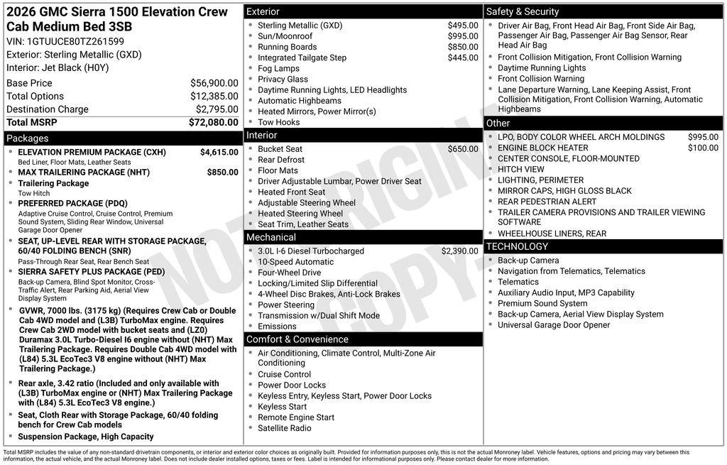 New 2026 GMC Sierra 1500 Elevation w/ Elevation Premium Package image 44