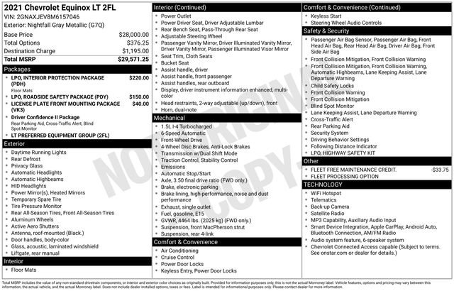 Used 2021 Chevrolet Equinox LT FWD image 30