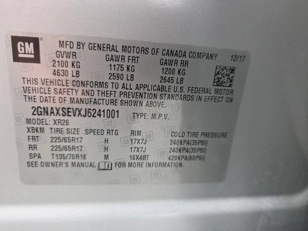 Used 2018 Chevrolet Equinox LT AWD/4WD image 50