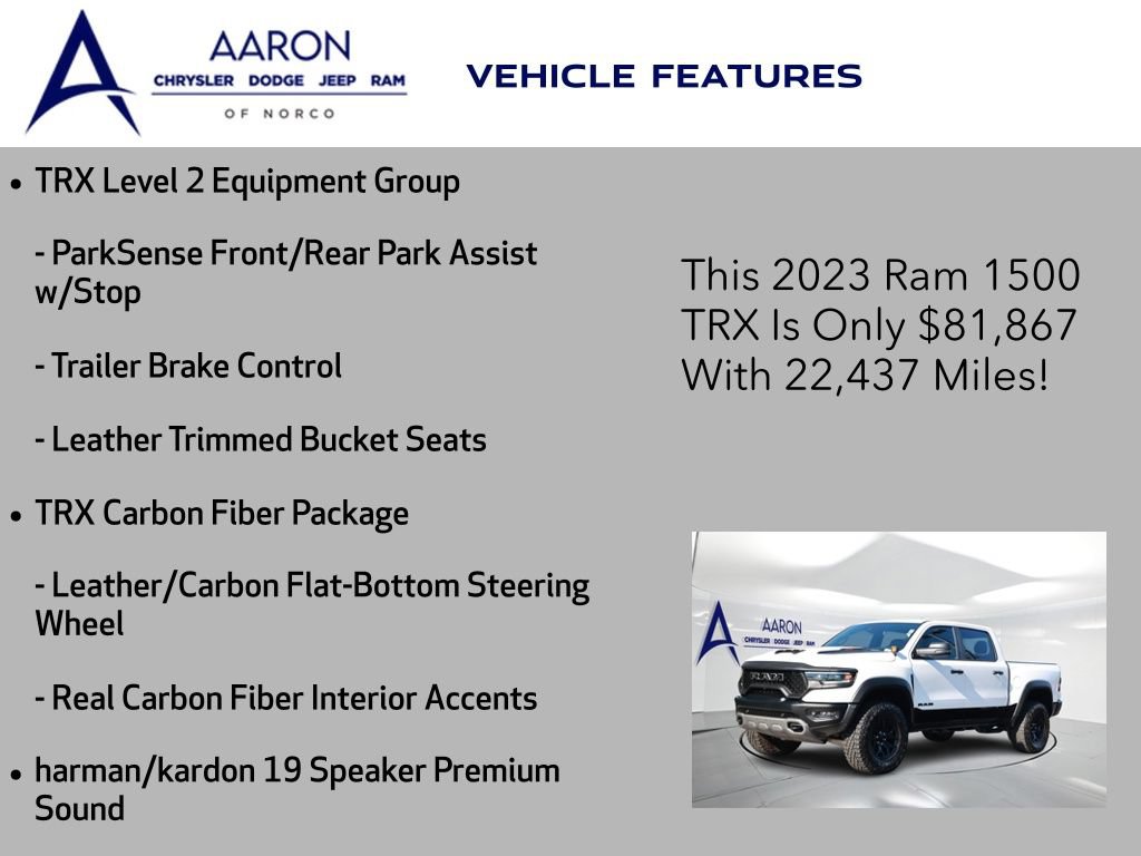Used 2023 RAM 1500 TRX w/ TRX Level 2 Equipment Group AWD/4WD image 23