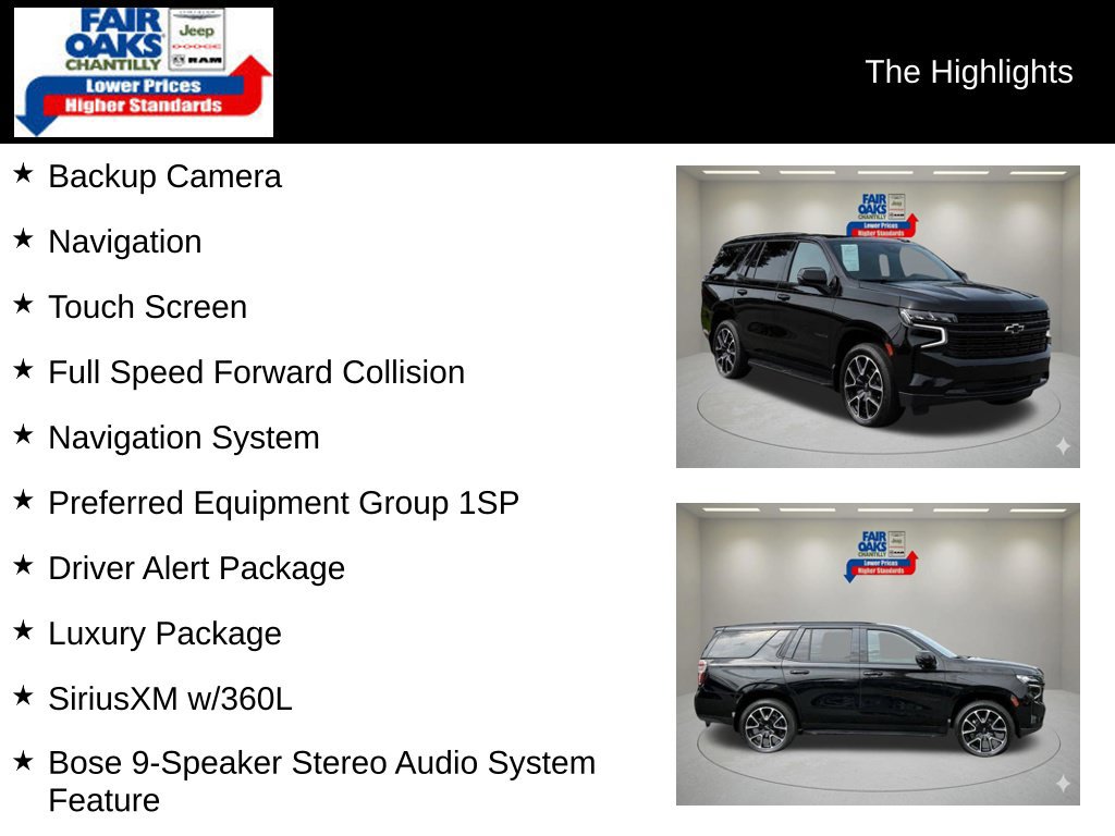 Used 2024 Chevrolet Tahoe RST w/ Luxury Package RWD image 2