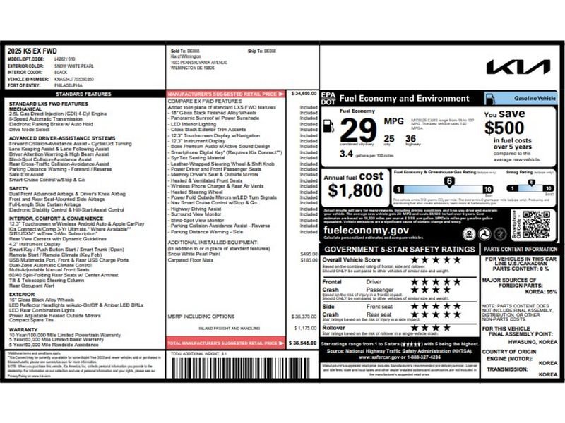 Used 2025 Kia K5 EX FWD image 9