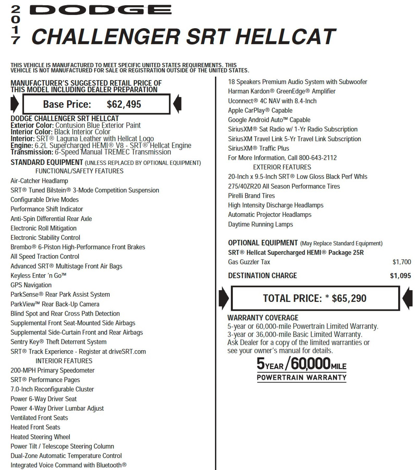 Used 2017 Dodge Challenger SRT Hellcat image 2