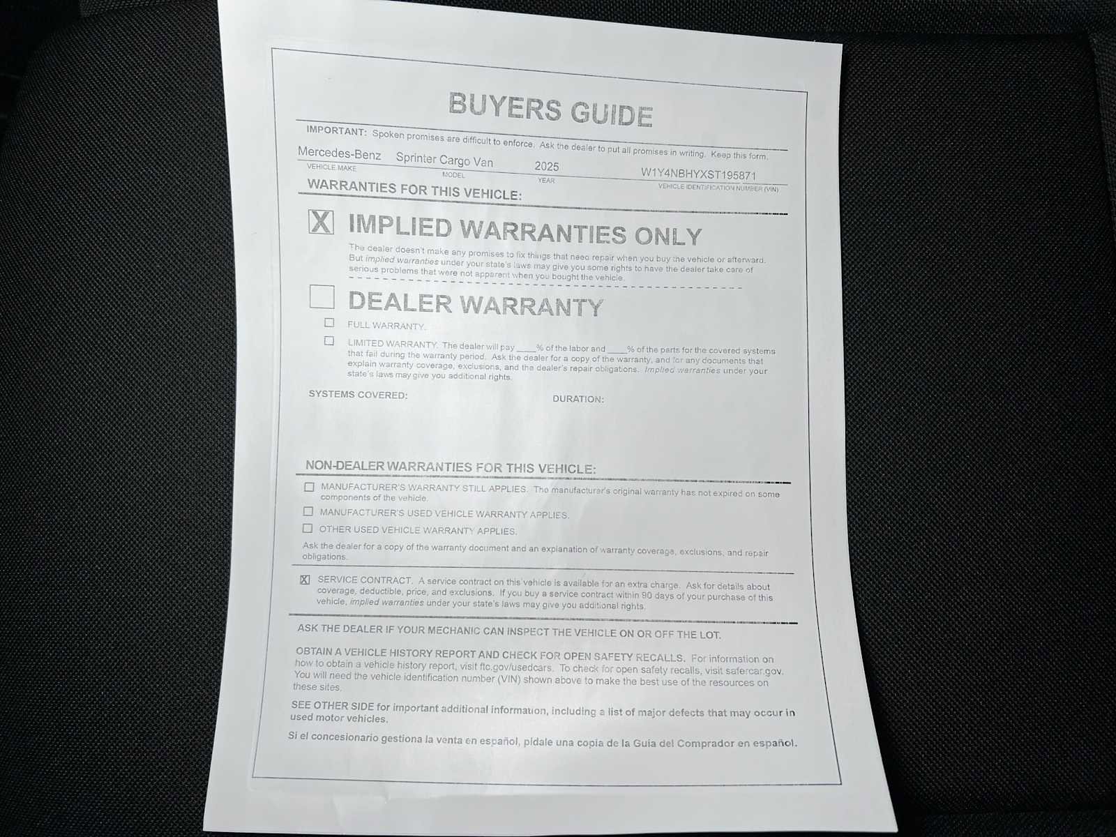 Used 2025 Mercedes-Benz Sprinter 2500 image 40