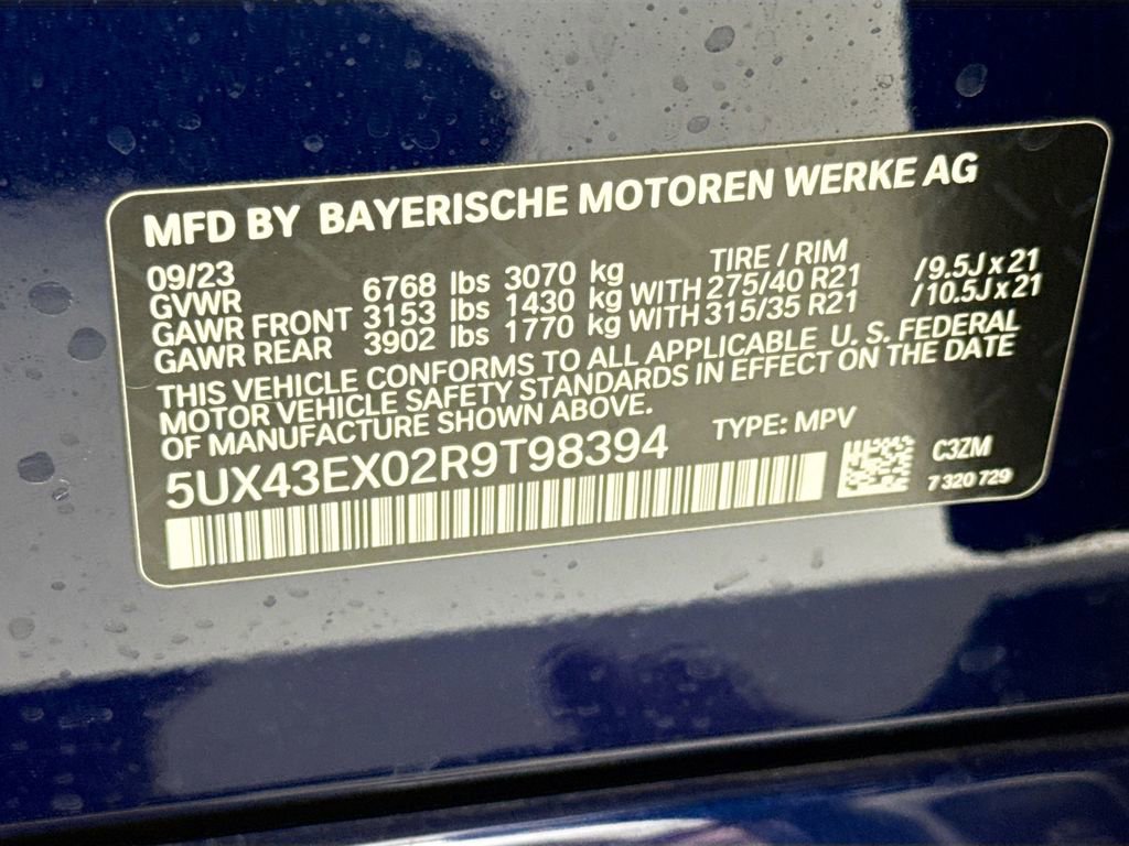 Certified 2024 BMW X6 M60i w/ Dynamic Handling Package AWD/4WD image 34