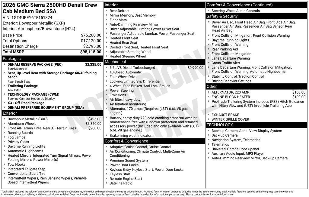 New 2026 GMC Sierra 2500 Denali w/ Denali Reserve Package image 16