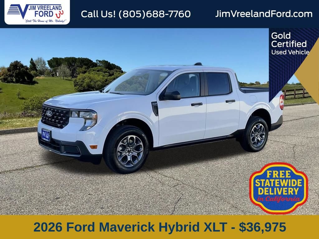 Certified 2026 Ford Maverick XLT w/ Equipment Group 301A AWD/4WD 360° Tour