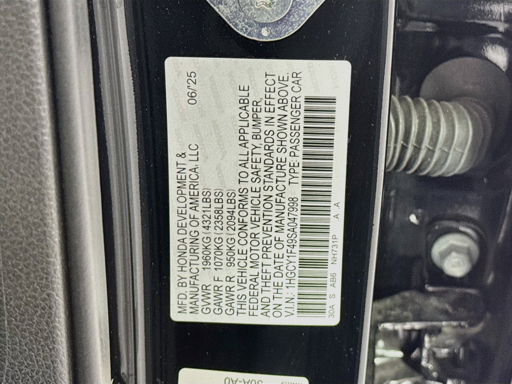 Certified 2025 Honda Accord SE image 32