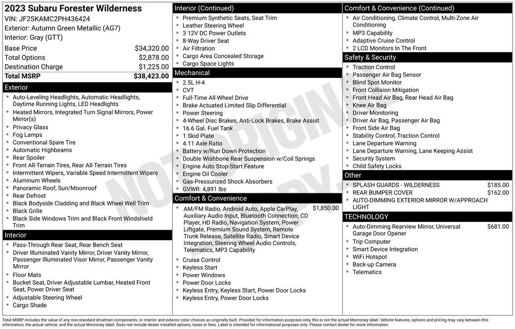 Used 2023 Subaru Forester Wilderness image 8