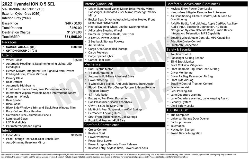 Used 2022 Hyundai Ioniq 5 SEL w/ Cargo Package image 6