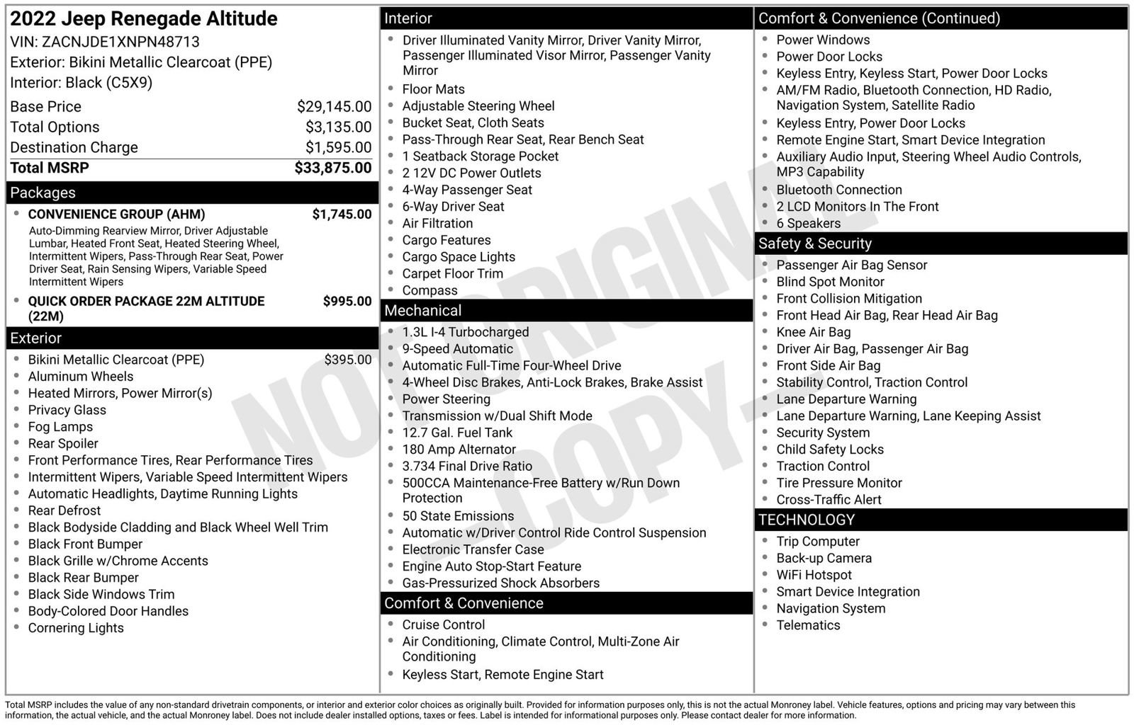 Used 2022 Jeep Renegade Altitude w/ Convenience Group image 3