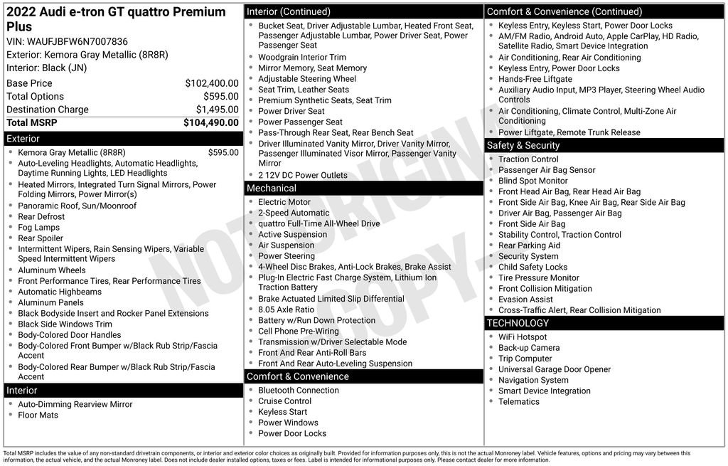 Used 2022 Audi e-tron GT Premium Plus image 9