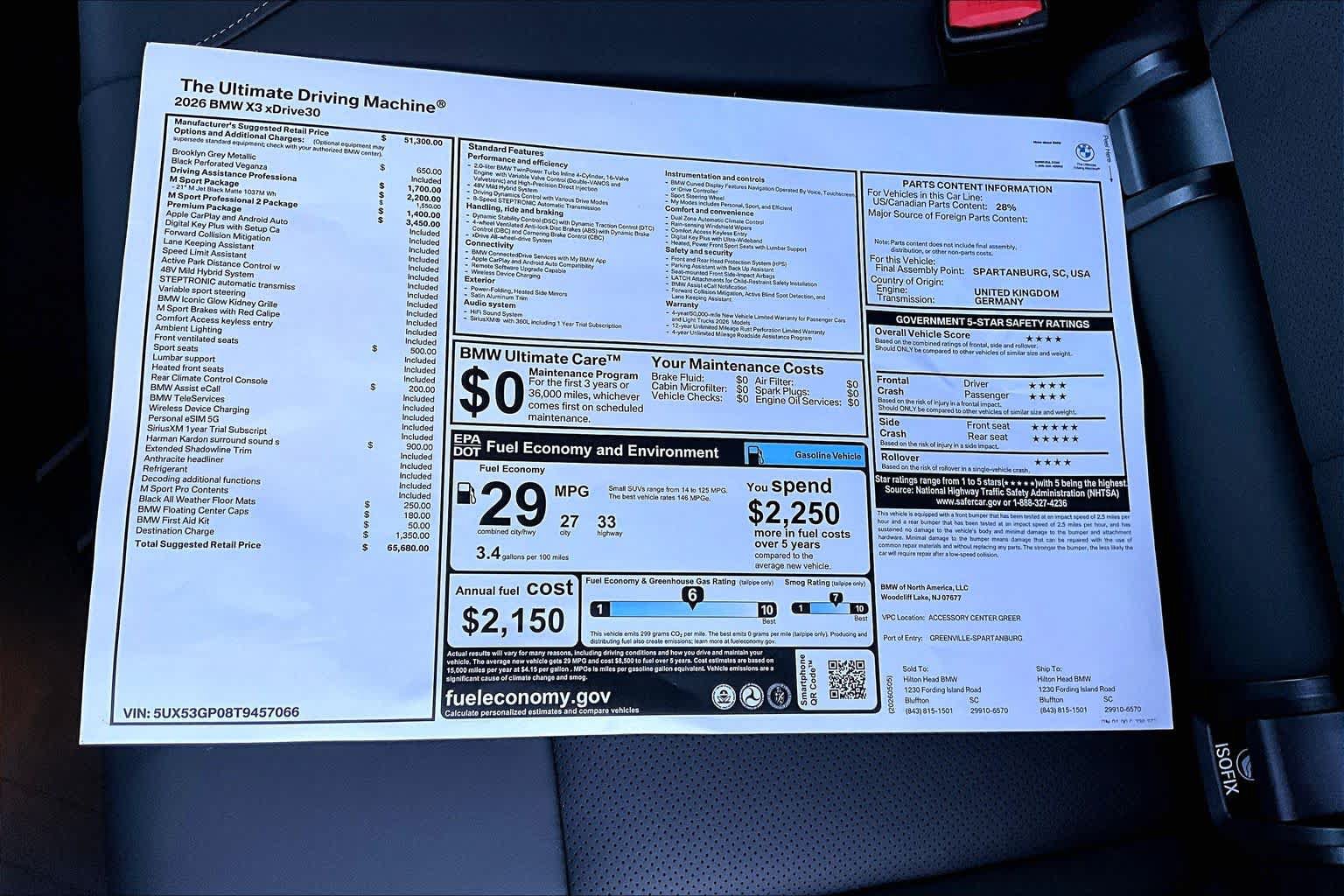 New 2026 BMW X3 xDrive30i w/ Premium Package AWD/4WD image 18