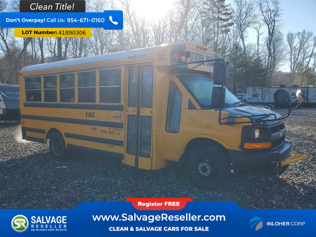 Used 2012 Chevrolet Express 3500 Extended w/ School Bus Package RWD image 1