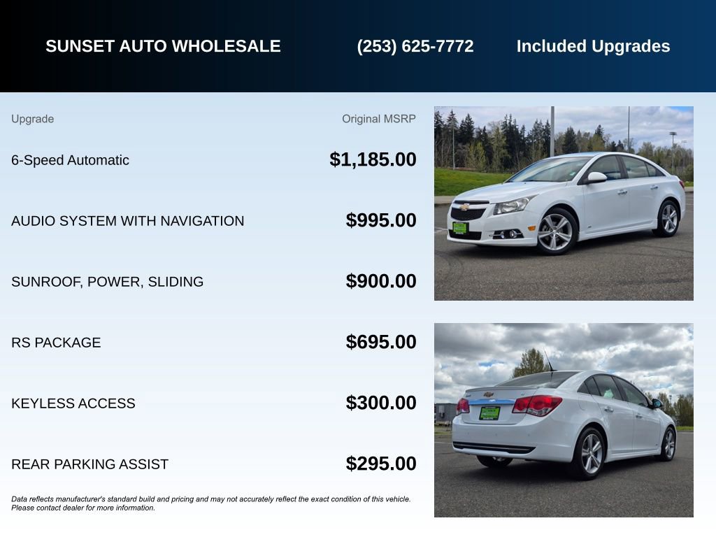 Used 2012 Chevrolet Cruze LT w/ RS Package image 22