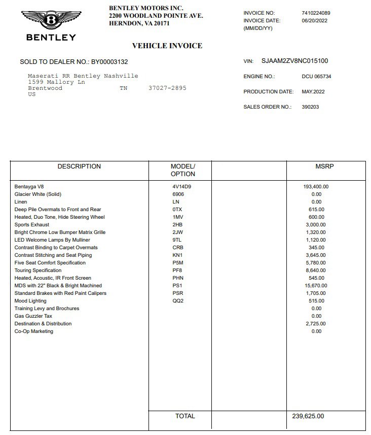 Used 2022 Bentley Bentayga AWD/4WD image 34