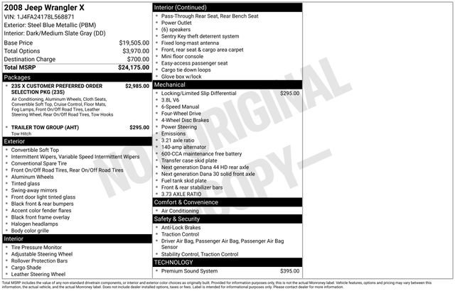 Used 2008 Jeep Wrangler X image 49