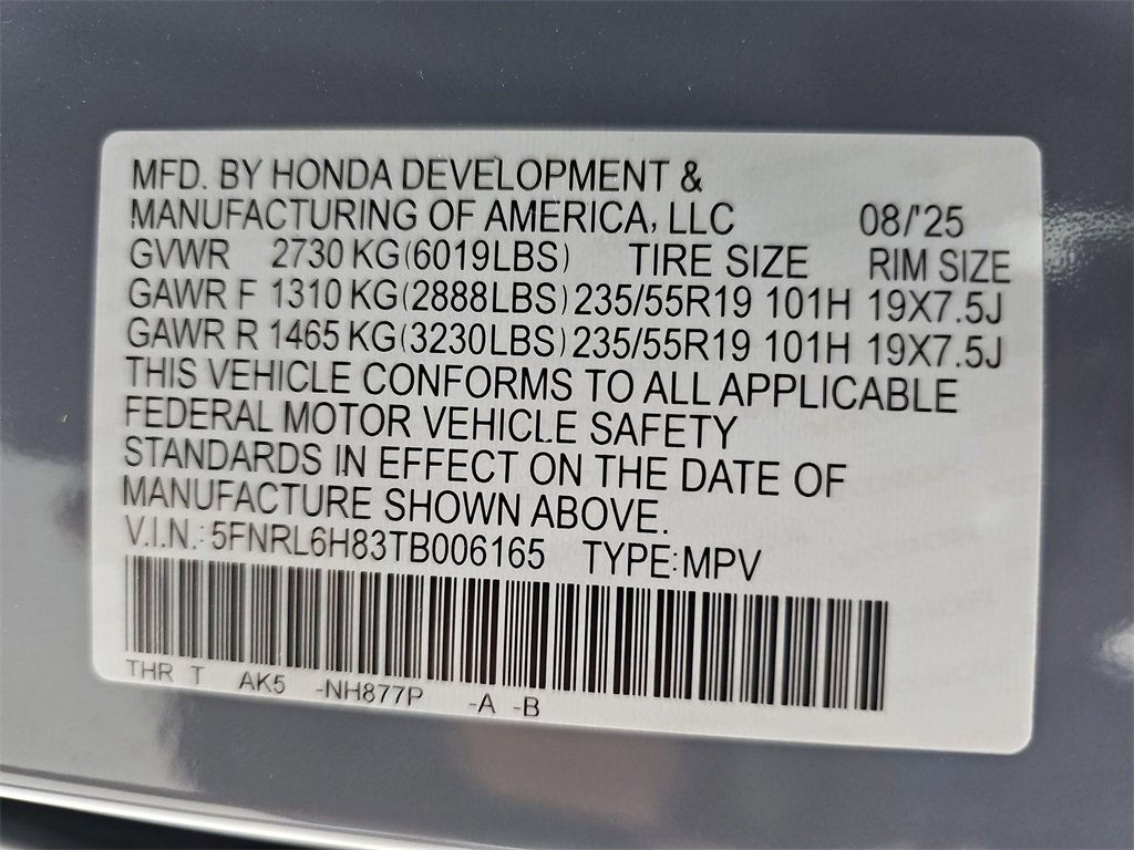 New 2026 Honda Odyssey Touring image 60